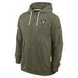 Men's Las Vegas Raiders Nike Olive Green 2025 Salute To Service Club Pullover Hoodie - Pro Jersey Sports