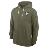 Men's Pittsburgh Steelers Nike Olive Green 2025 Salute To Service Club Pullover Hoodie - Pro Jersey Sports
