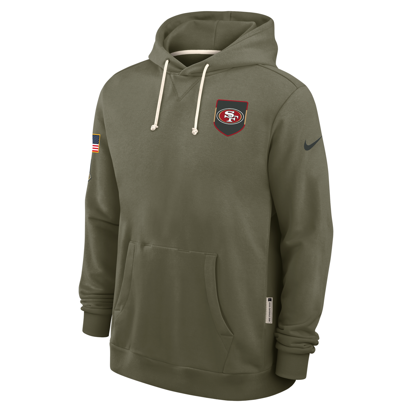Men's San Francisco 49ers Nike Olive Green 2025 Salute To Service Club Pullover Hoodie - Pro Jersey Sports