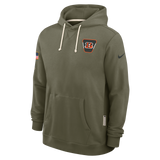 Men's Cincinnati Bengals Nike Olive Green 2025 Salute To Service Club Pullover Hoodie - Pro Jersey Sports