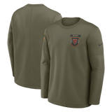 Men's Chicago Bears Olive Green 2025 Salute To Service Nike Pullover Therma Fit Crew Sweatshirt - Pro Jersey Sports