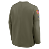 Men's Chicago Bears Olive Green 2025 Salute To Service Nike Pullover Therma Fit Crew Sweatshirt - Pro Jersey Sports