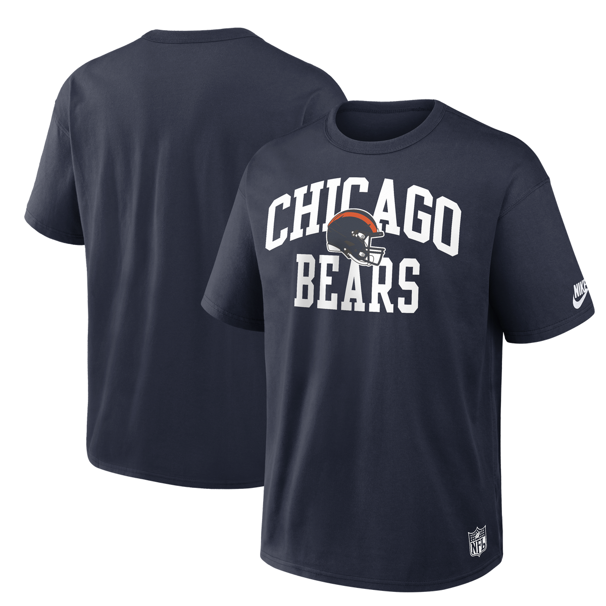 Mens Chicago Bears Nike Game Hero Retro Logo Navy Tee