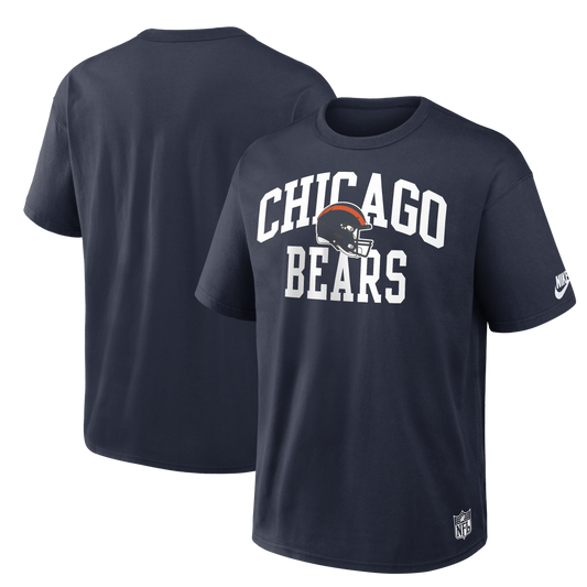 Mens Chicago Bears Nike Game Hero Retro Logo Navy Tee