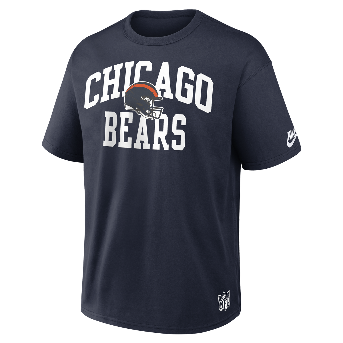 Mens Chicago Bears Nike Game Hero Retro Logo Navy Tee