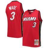 Men's Miami Heat Dwyane Wade Mitchell & Ness Red 2005-06 Hardwood Classics Swingman Jersey - Pro Jersey Sports