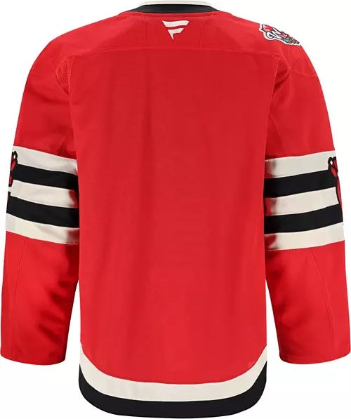 Men's Chicago Blackhawks Fanatics 2025 NHL Winter Classic AUTHENTIC PRO ON ICE Canada Blank Jersey