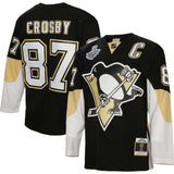 Sidney Crosby Pittsburgh Penguins Mitchell & Ness 2008/09 Captain Patch Blue Line Player Jersey - Black - Pro Jersey Sports