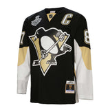 Sidney Crosby Pittsburgh Penguins Mitchell & Ness 2008/09 Captain Patch Blue Line Player Jersey - Black - Pro Jersey Sports