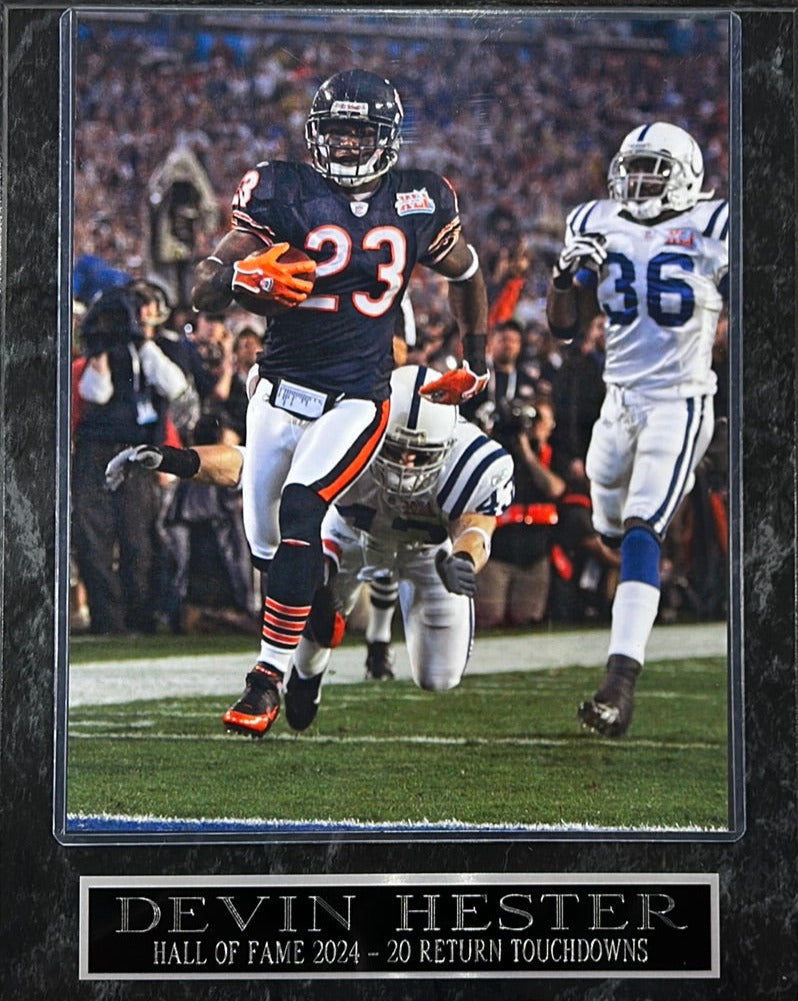 Chicago Bears Devin Hester "Hall of Fame 2024" Photo Plaque