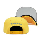 Men's Memphis Grizzlies Mitchell & Ness NBA Core Basic Gold and Gray Snapback Hat - Pro Jersey Sports