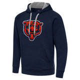Men's Chicago Bears Navy Antigua Victory Pullover Hoodie - Pro Jersey Sports