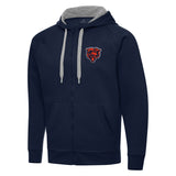 Men's Antigua Navy Chicago Bears Bear Head Victory Full-Zip Hoodie - Pro Jersey Sports