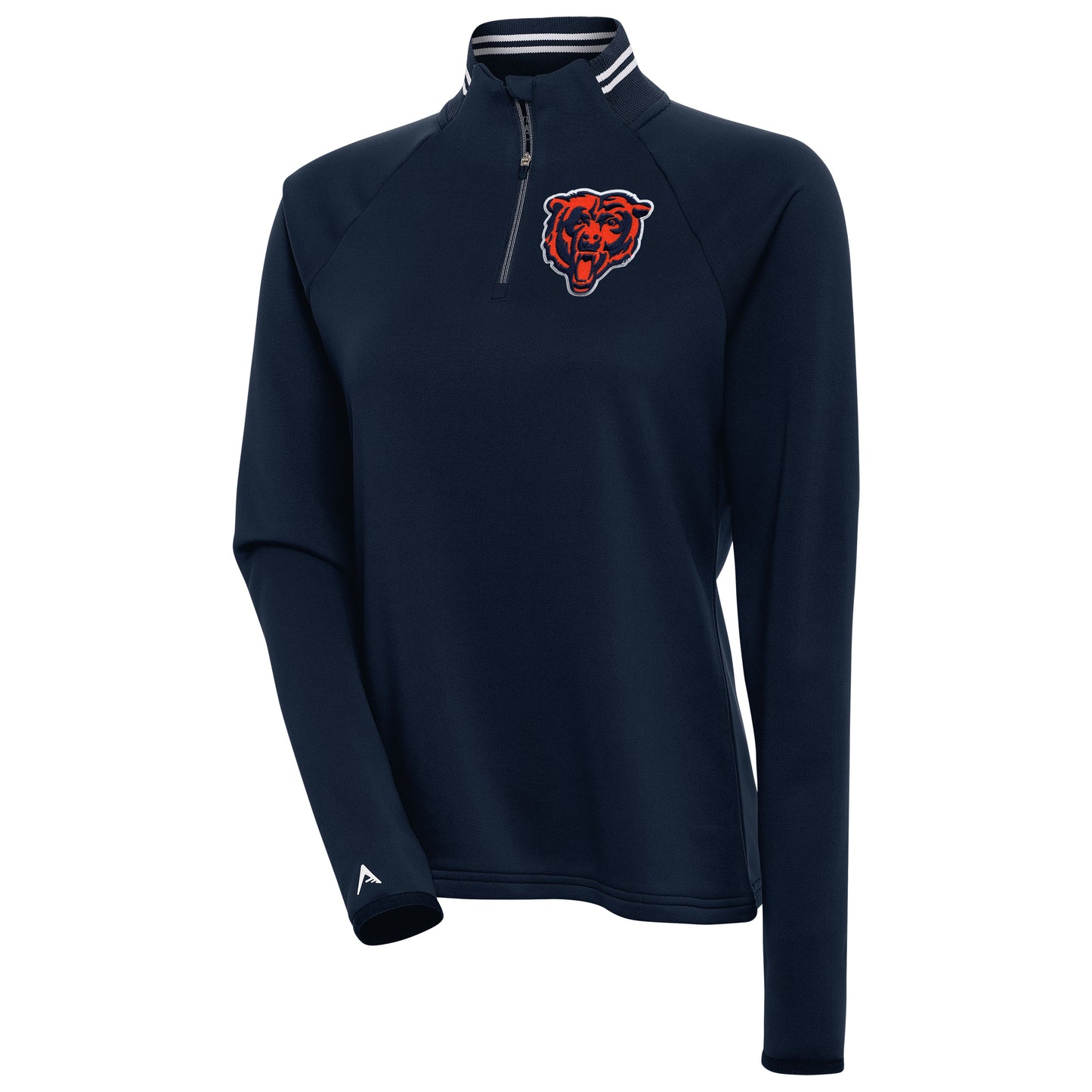 Women's Chicago Bears Antigua Navy Milo 1/4 Zip Track Jacket