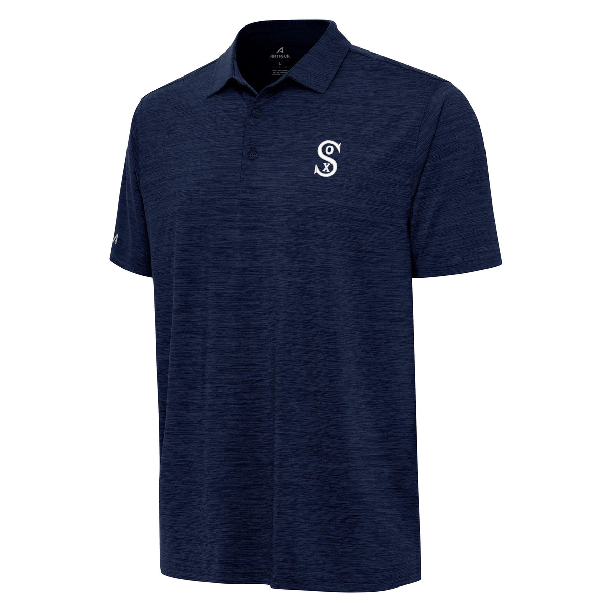 Men's Chicago White Sox Antigua Navy 1917 Logo Layout Polo