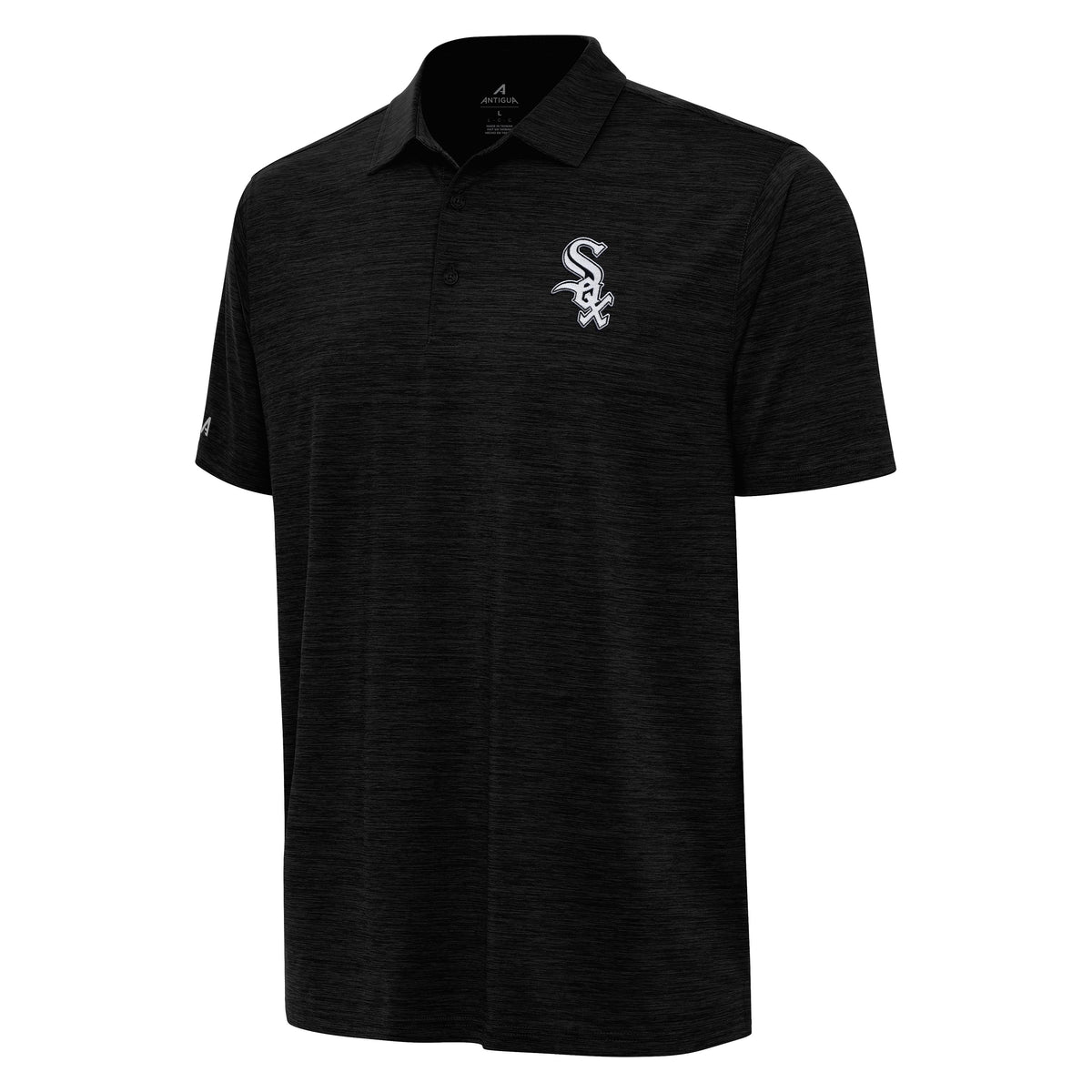 Men's Chicago White Sox Antigua Black Layout Polo