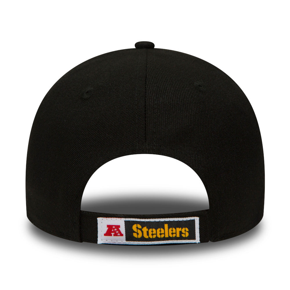 Pittsburgh Steelers Black The League Primary Logo 9FORTY Adjustable Game Cap