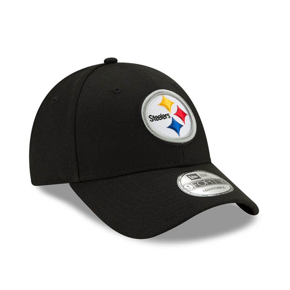 Pittsburgh Steelers Black The League Primary Logo 9FORTY Adjustable Game Cap