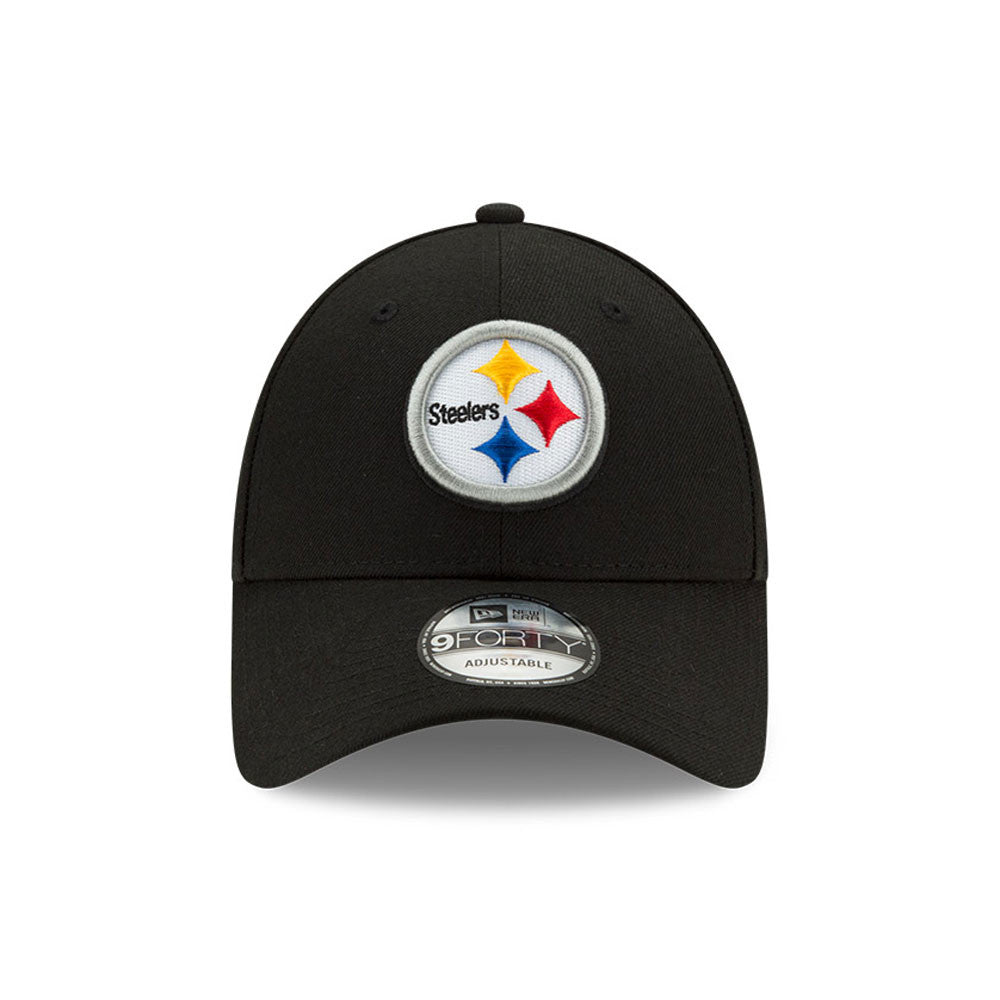 Pittsburgh Steelers Black The League Primary Logo 9FORTY Adjustable Game Cap