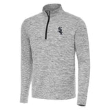 Men's Chicago White Sox Black/White Antigua Cause 1/4 Zip Pullover - Pro Jersey Sports