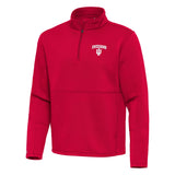 Men's Indiana Hoosiers Antigua Twist 1/4 Zip Red Fleece Pullover Top - Pro Jersey Sports