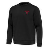 Men's Indiana Hoosiers Antigua Relevant Black Crewneck Fleece Pullover Top - Pro Jersey Sports