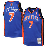Youth New York Knicks Carmelo Anthony Mitchell & Ness Blue 2010-11 Hardwood Classics Swingman Jersey - Pro Jersey Sports