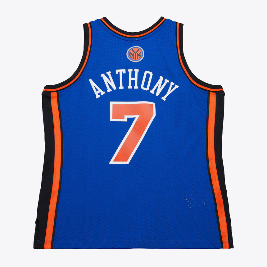 Men's New York Knicks Carmelo Anthony Mitchell & Ness Blue 2010-11 Hardwood Classics Swingman Jersey - Pro Jersey Sports