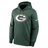 Men's Green Bay Packers Nike Prime Logo Green Performance Pullover Hoodie - Pro Jersey Sports
