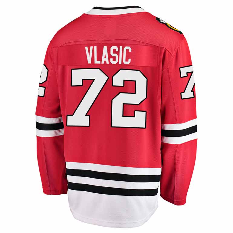 Men's Alex Vlasic Chicago Blackhawks Red Home Fanatics Breakaway Premium Replica Jersey