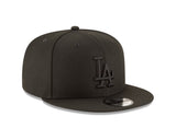 Men's Los Angeles Dodgers New Era Black On Black Tonal 9FIFTY Snapback Hat - Pro Jersey Sports