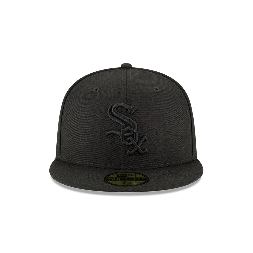 Men's Chicago White Sox New Era Tonal Black On Black 59FIFTY Fitted Hat