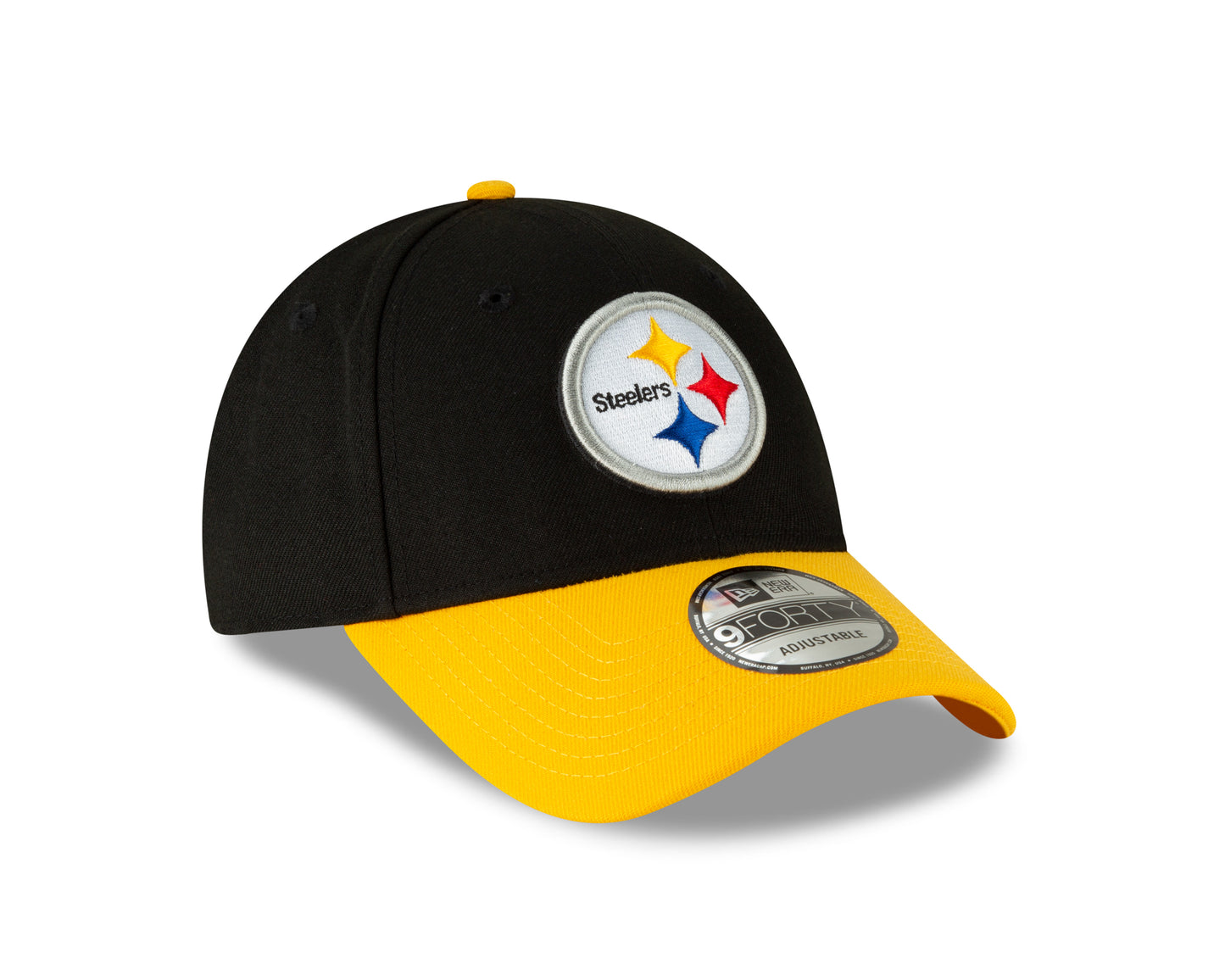 Pittsburgh Steelers Black/Yellow The League Primary Logo 9FORTY Adjustable Game Hat