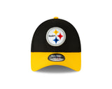 Pittsburgh Steelers Black/Yellow The League Primary Logo 9FORTY Adjustable Game Hat - Pro Jersey Sports