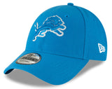 Detroit Lions Blue The League 9FORTY Adjustable Game Cap - Pro Jersey Sports