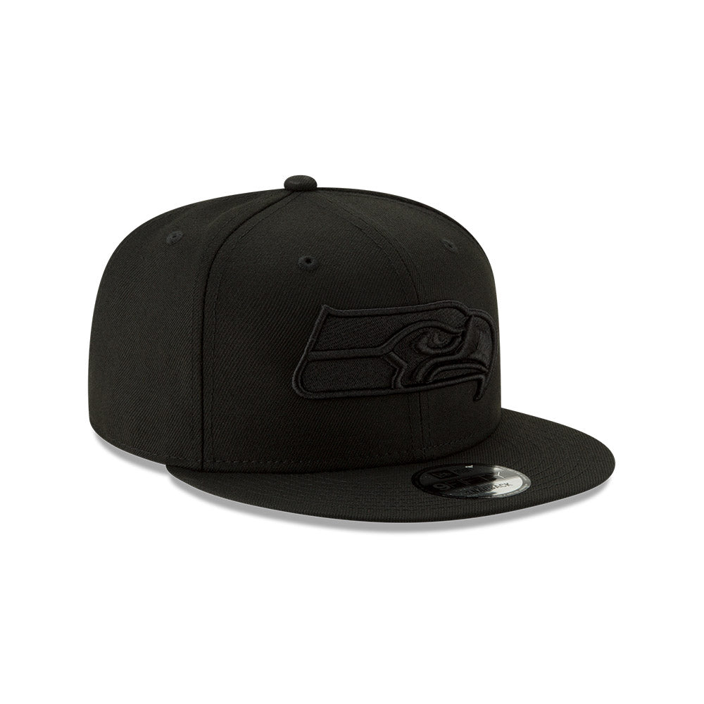 Seattle Seahawks New Era 9FIFTY Black Basic Tonal Snapback Hat - Pro Jersey Sports