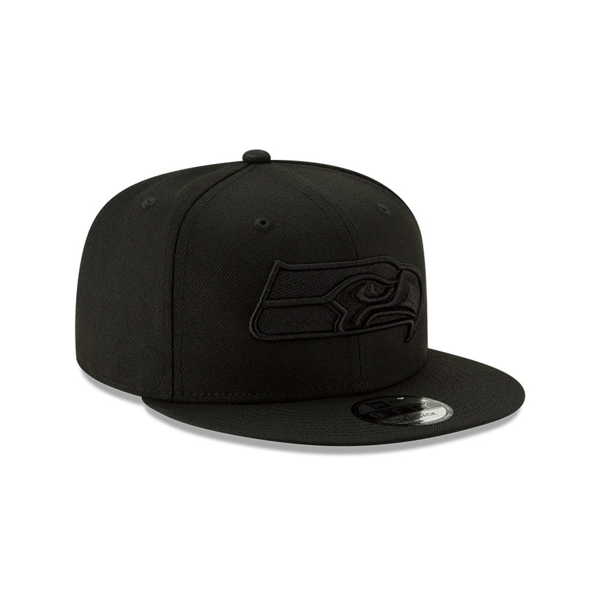 Seattle Seahawks New Era 9FIFTY Black Basic Tonal Snapback Hat - Pro Jersey Sports