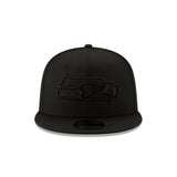 Seattle Seahawks New Era 9FIFTY Black Basic Tonal Snapback Hat - Pro Jersey Sports