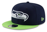 Seattle Seahawks New Era 9FIFTY Navy/Green Snapback Hat - Pro Jersey Sports