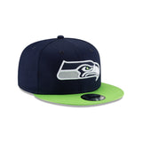 Seattle Seahawks New Era 9FIFTY Navy/Green Snapback Hat - Pro Jersey Sports