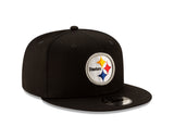 Mens Pittsburgh Steelers New Era Black Basic 9FIFTY Snapback Hat - Pro Jersey Sports