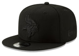Minnesota Vikings New Era Black Tonal Basic 9FIFTY Adjustable Snapback Hat - Pro Jersey Sports