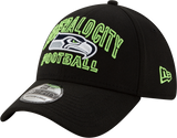 Men's Seattle Seahawks New Era 2020 NFL Draft Alternate Black 39THIRTY Flex Hat - Pro Jersey Sports