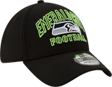 Men's Seattle Seahawks New Era 2020 NFL Draft Alternate Black 39THIRTY Flex Hat - Pro Jersey Sports