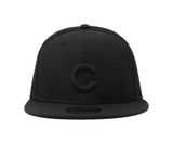 Chicago Cubs New Era Black Tonal Primary Logo 59FIFTY Fitted Hat - Pro Jersey Sports