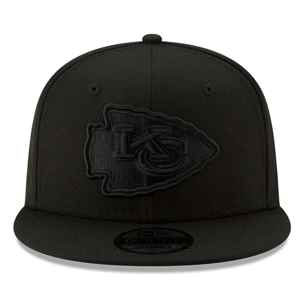 Kansas City Chiefs New Era Black Tonal Basic 9FIFTY Snapback Hat