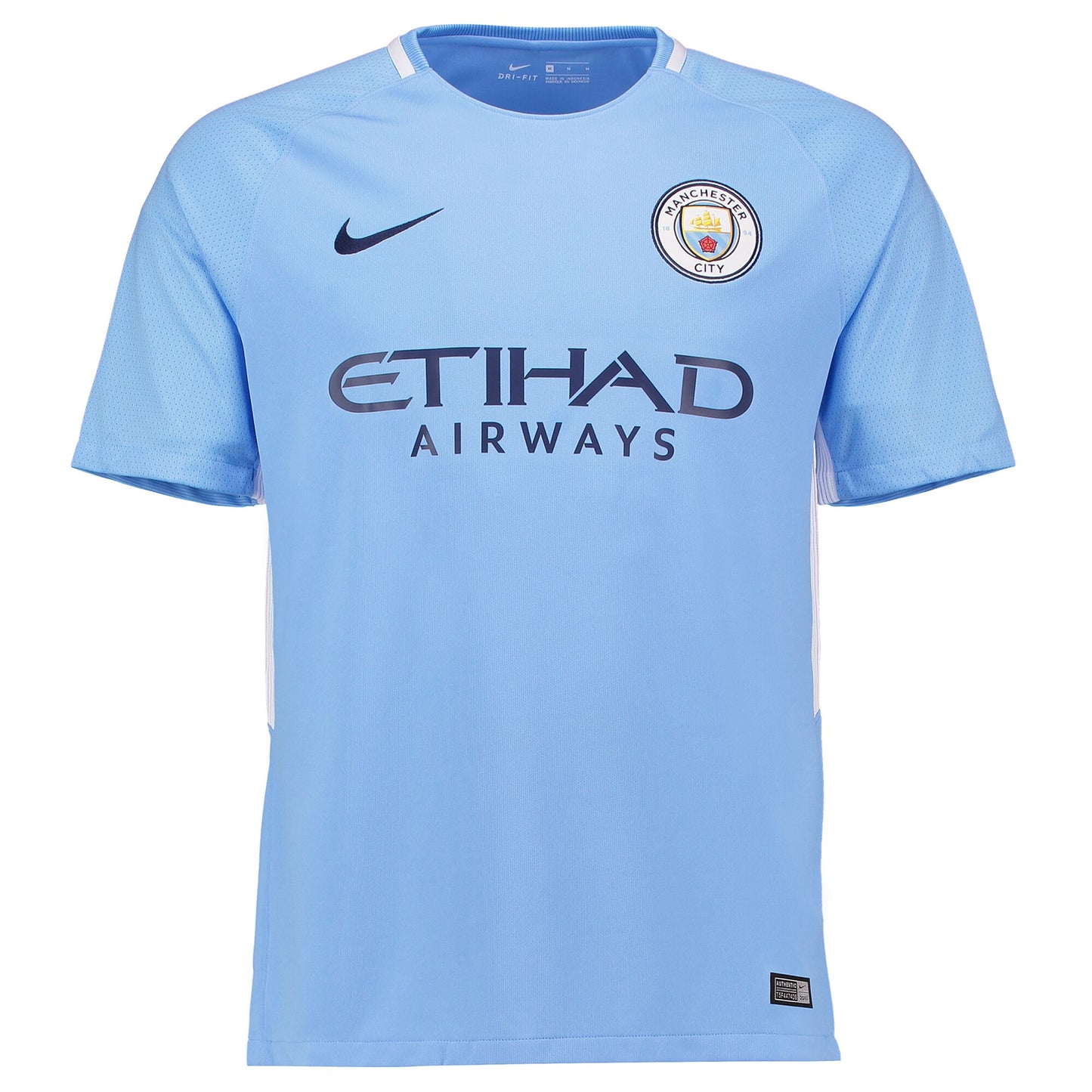 Manchester City Nike 2017/18 Home Replica Blank Jersey - Blue