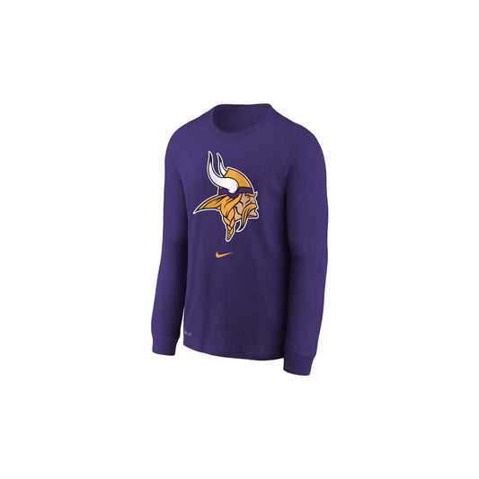 Youth Minnesota Vikings Nike Primary Logo Purple Dri-Fit Long Sleeve Tee