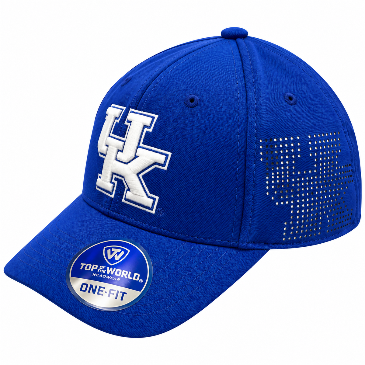 Kentucky Wildcats Blue NCAA TOW "Rails" One Fit Stretch Fit Performance Mesh Hat