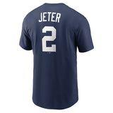 Men's Derek Jeter New York Yankees Nike Navy Name & Number T-Shirt - Pro Jersey Sports